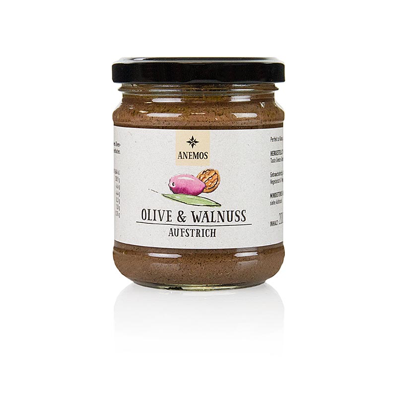 Tapenade de oliva y nueces, ANEMOS - 200 gramos - Vaso