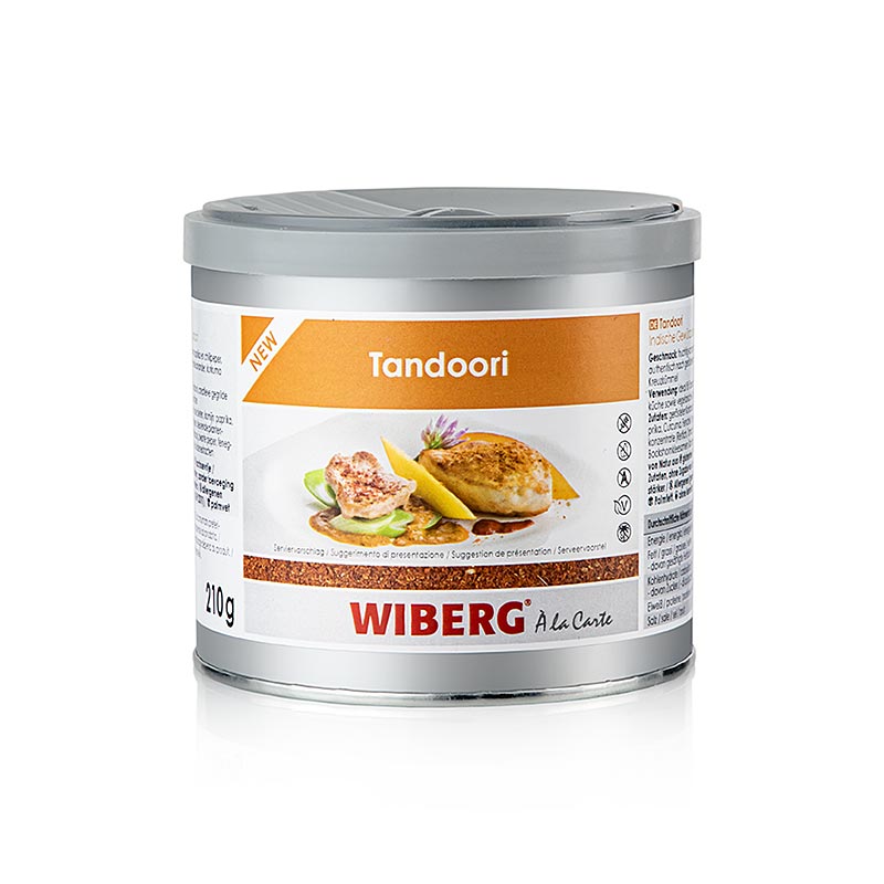 Wiberg Tandoori, mezcla de especias al estilo indio - 210g - caja de aromas