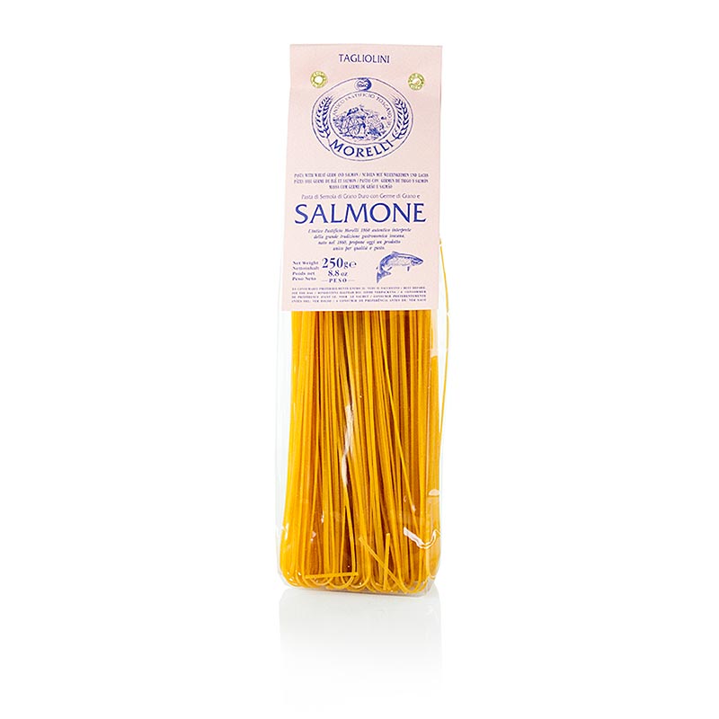 Morelli 1860 Tagliolini Salmone, con salmone e germe di grano - 250 g - borsa