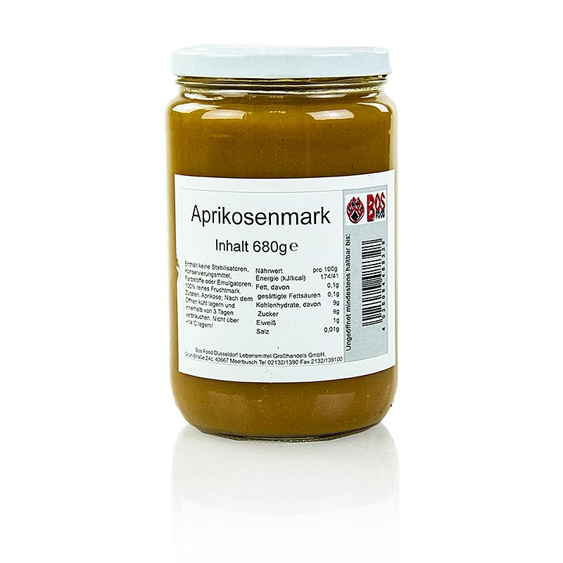 Aprikospure / fruktkott, fint silad - 680 g - Glas