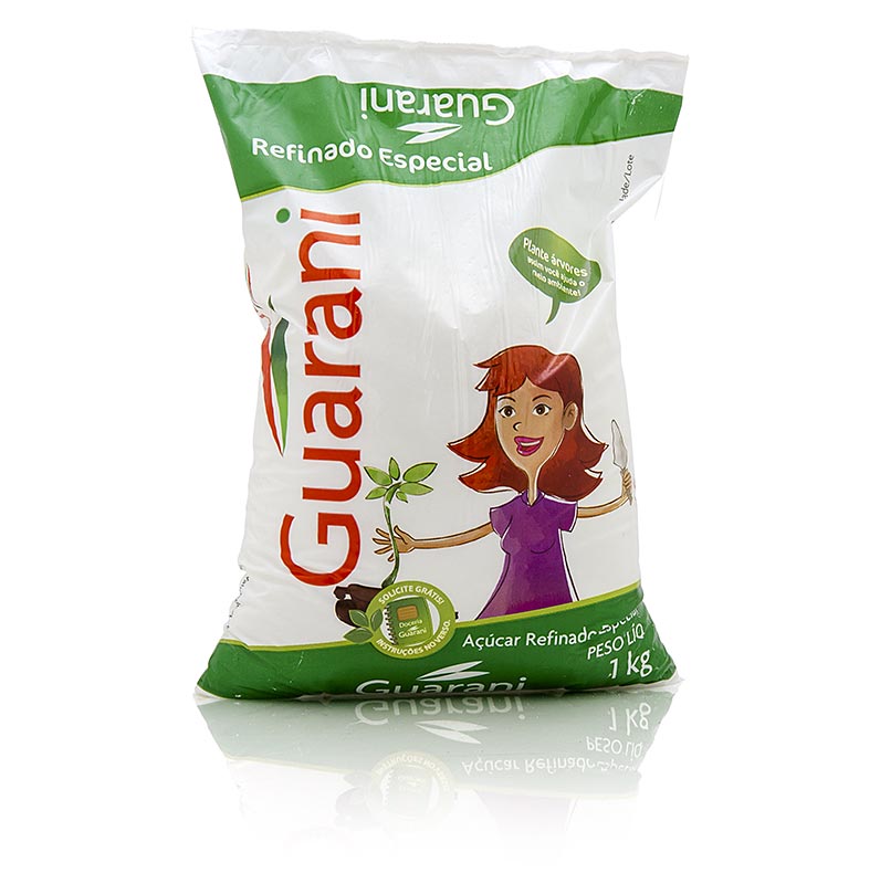 Rohr-Zucker, weiß, fein für Cocktails, Guarani/Brasilien - 1 kg - Beutel Rohr-Zucker, weiß, fein für Cocktails, Guarani/Brasilien - 1 kg - Beutel
