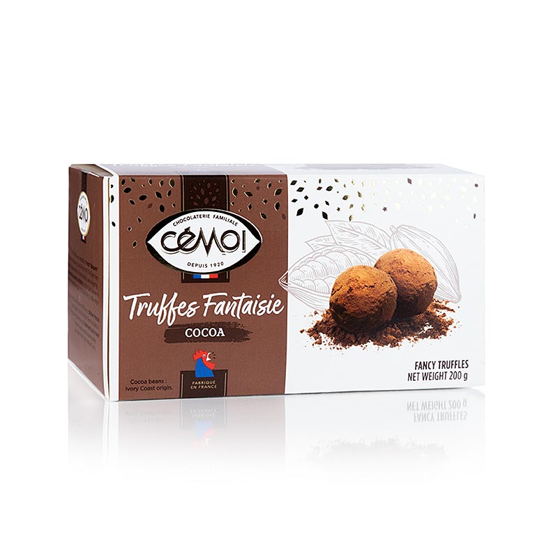 Kembang gula truffle - coklat, Cemoi, Prancis - 200 gram - kotak