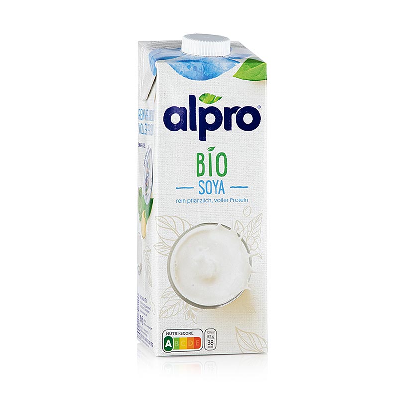 Leite de soja (bebida de soja) alpro, organico - 1 litro - Pacote Tetra