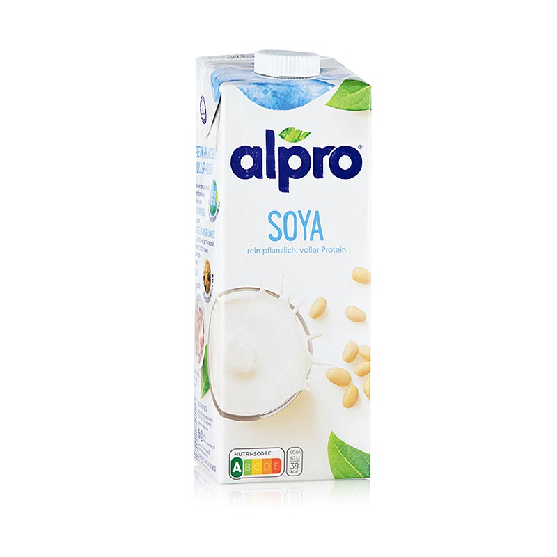 Latte di soia (bevanda di soia), originale, con calcio, alpro - 1 litro - Confezione tetra