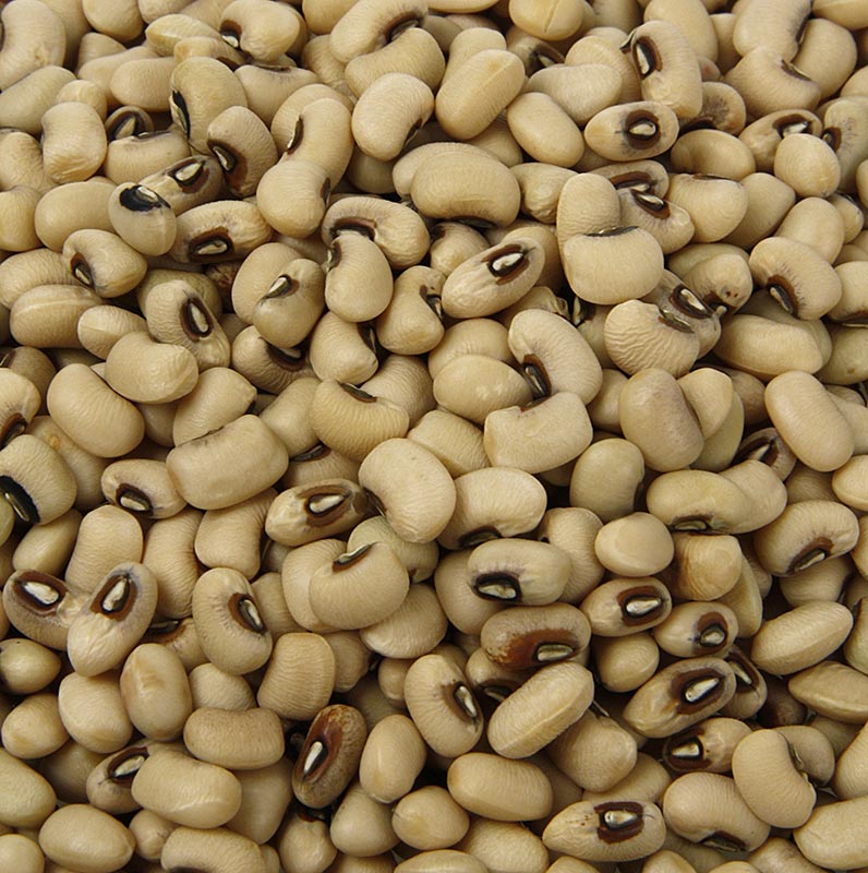 Bohnen, Black-Eye Beans - weiß mit schwarzen Augen, getrocknet - 500 g - Beutel