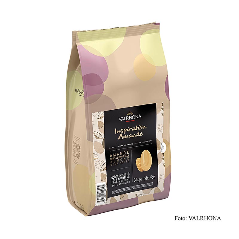 Valrhona Inspiration Amande - valkoinen mantelierikoisuus kaakaovoilla - 3 kg - laukku