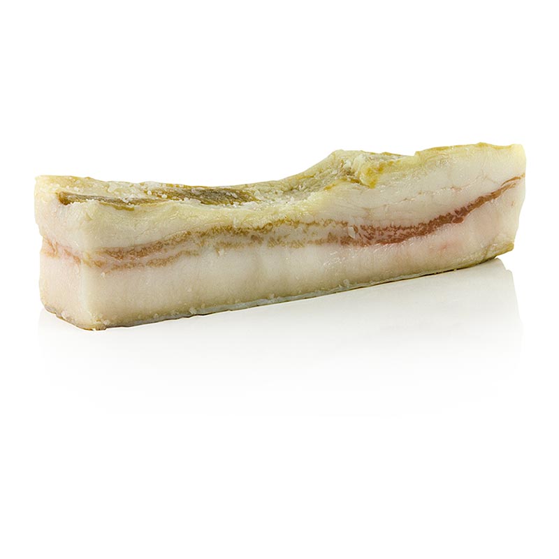 Pancetta, bacon entremeado, Espanha - aproximadamente 700g - vacuo