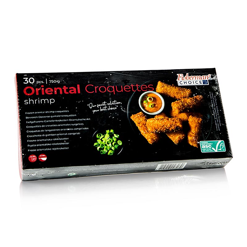 Croquetas de gambas al estilo oriental, Fisherman`s Choice - 750g, 30 piezas - Cartulina