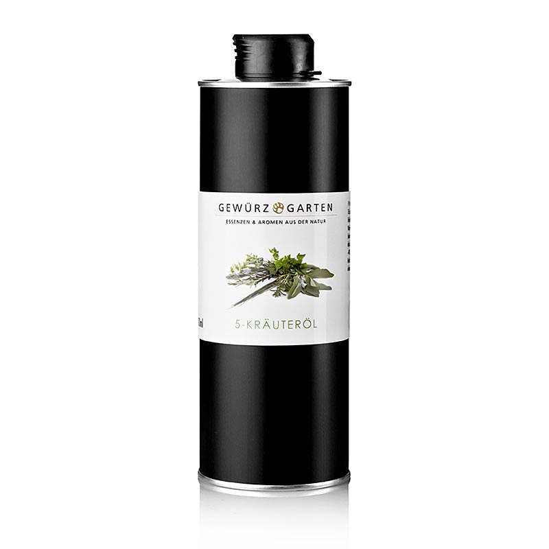 Aceite de 5 hierbas Spice Garden en aceite de colza - 500ml - botella de aluminio