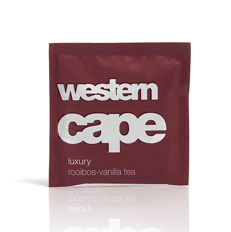 Teekadenz Western Cape, Rooibos Tee mit 15% echter Bourbonvanille, Beutel - 60 g, 20 St a 3 g - Karton Teekadenz Western Cape, Rooibos Tee mit 15% echter Bourbonvanille, Beutel - 60 g, 20 St a 3 g - Karton