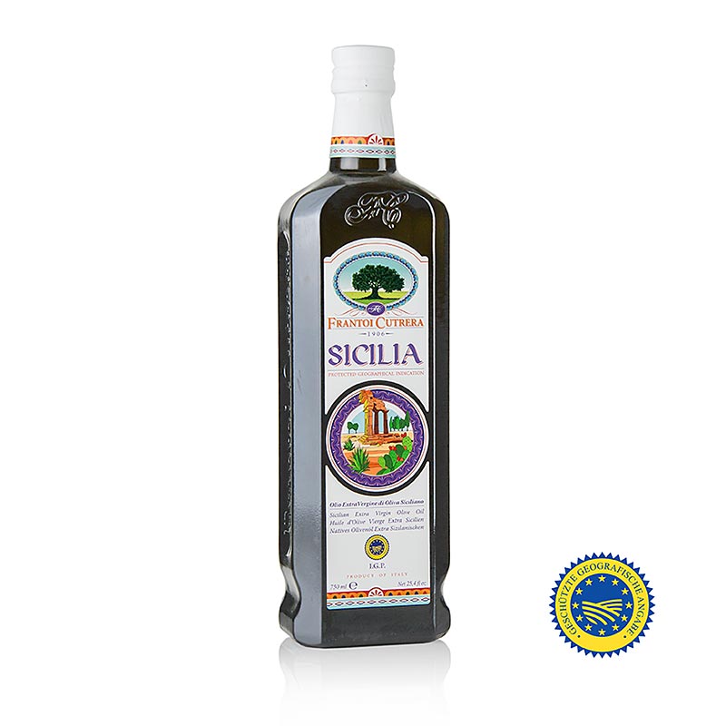 Azeite virgem extra, Frantoi Cutrera Sicilia, IGP / IGP - 750ml - Garrafa Azeite virgem extra, Frantoi Cutrera Sicilia, IGP / IGP - 750ml - Garrafa