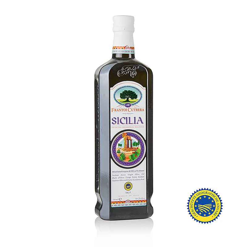 Olio extra vergine di oliva, Frantoi Cutrera Sicilia, IGP / IGP - 750 ml - Bottiglia