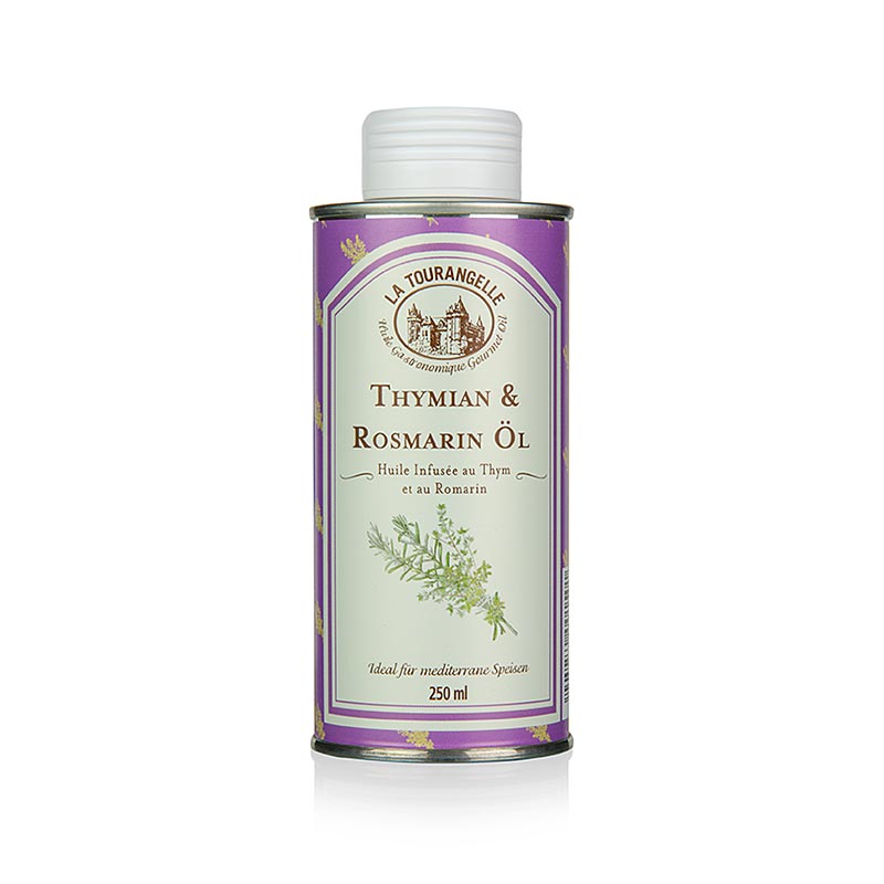 Waeres thyme dan minyak rosemary, diselitkan, La Tourangelle - 250ml - boleh