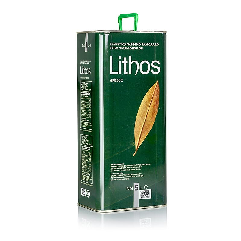 Minyak zaitun extra virgin, Lithos, Peloponnese - 5 liter - kaleng kecil Minyak zaitun extra virgin, Lithos, Peloponnese - 5 liter - kaleng kecil