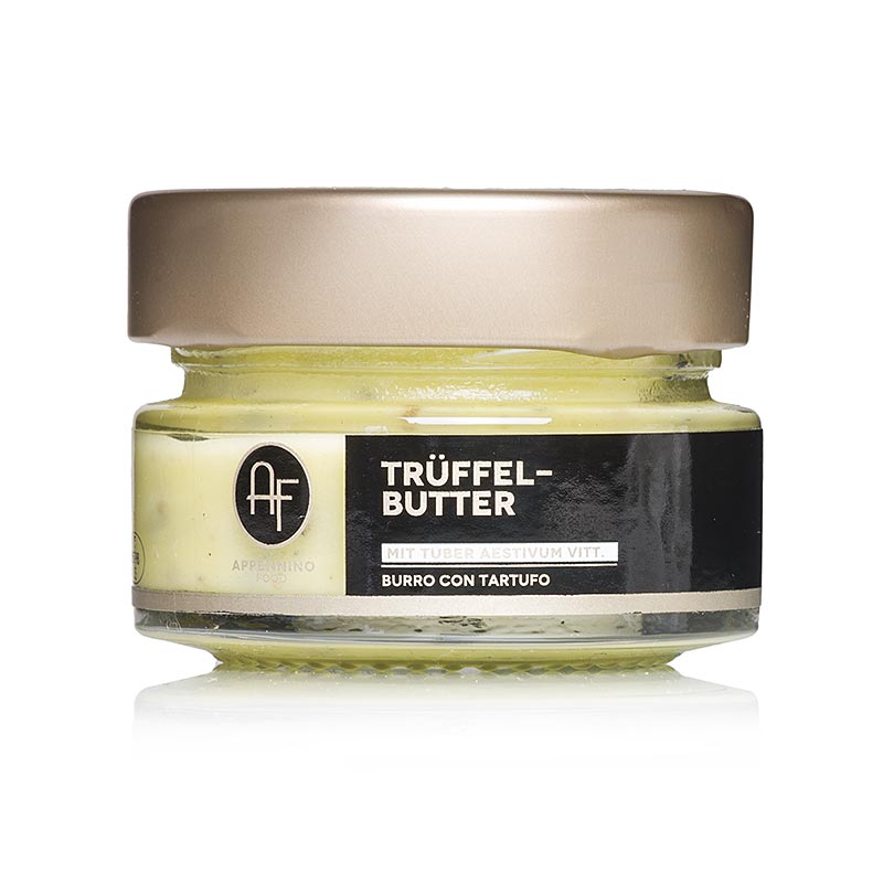 Persiapan mentega truffle dengan truffle musim panas (BURRO con Tartufo), Appennino - 50 gram - Kaca