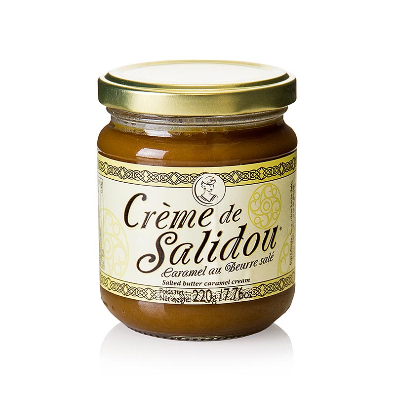 Creme de Salidou, krim karamel dengan mentega masin - 220g - kaca