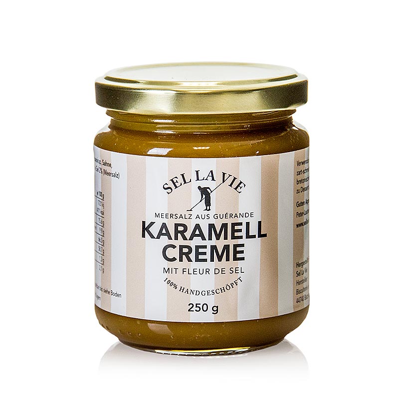 Sel la Vie - krim karamel dengan fleur de sel - 250 gram - Kaca