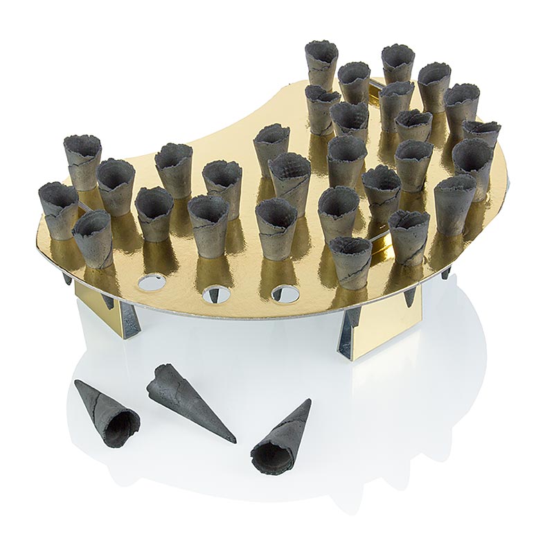 Mini croissant Basico, neutro, preto, Ø 2,5 x 7,5 cm, com suporte para waffles - 988g, 260 pecas - Cartao Mini croissant Basico, neutro, preto, Ø 2,5 x 7,5 cm, com suporte para waffles - 988g, 260 pecas - Cartao