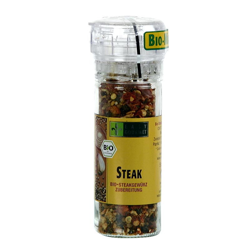 Easy Gourmet-Gewürzmühle Steak, Gewürzzubereitung, BIO - 51 g - Mühle Easy Gourmet-Gewürzmühle Steak, Gewürzzubereitung, BIO - 51 g - Mühle