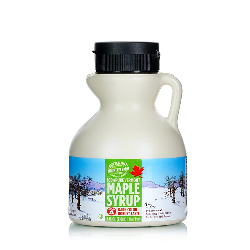 Sirap Maple - Dark Robust, Vermont - 236ml - Pe-canist. Sirap Maple - Dark Robust, Vermont - 236ml - Pe-canist.