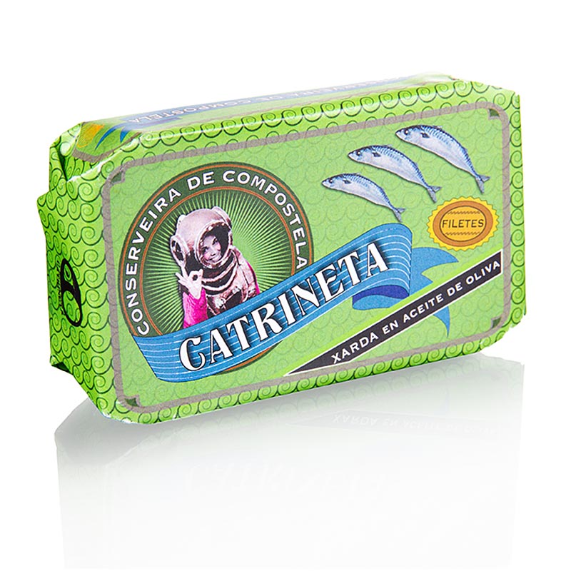 Filetti di sgombro, interi, in olio d`oliva, Catrineta - 120 g - Potere