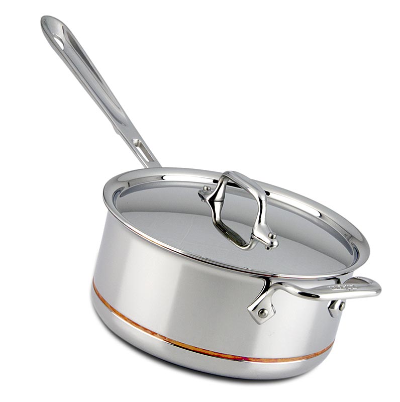 All-Clad Stielkasserolle, mit Kupferkern/Deckel/Griff- Induktion, Ø 20,3cm, 2,8L - 1 St - Karton All-Clad Stielkasserolle, mit Kupferkern/Deckel/Griff- Induktion, Ø 20,3cm, 2,8L - 1 St - Karton