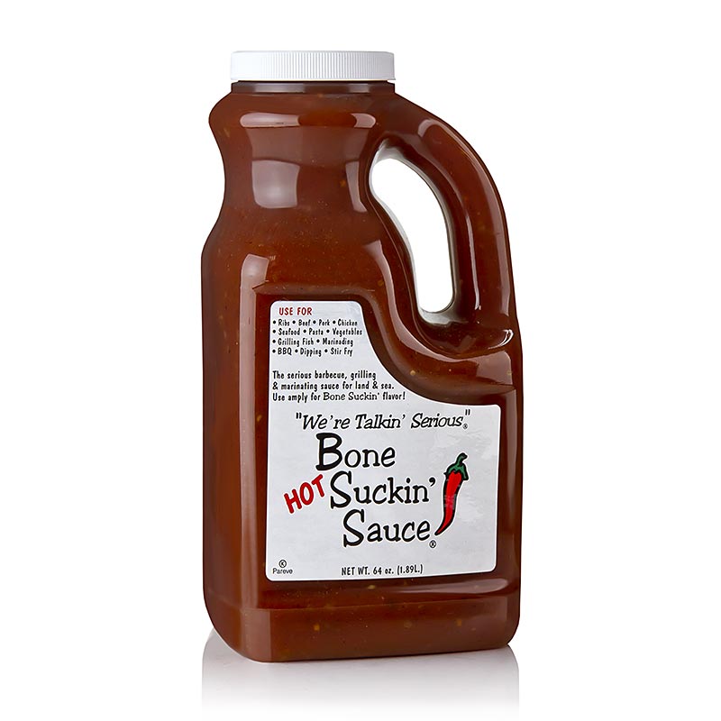 Bone Suckin Sauce Hot, BBQ Sauce, Fords Food - 1,89 l - Pe-kanist. Bone Suckin Sauce Hot, BBQ Sauce, Fords Food - 1,89 l - Pe-kanist.