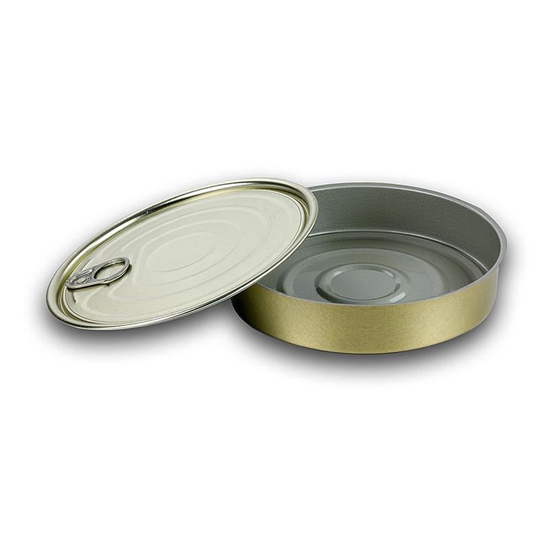 Frasco com tampa para enchimento, redondo, Ø127x30mm, 280ml, aluminio, resistente a acidos - 1 pedaco - Solto Frasco com tampa para enchimento, redondo, Ø127x30mm, 280ml, aluminio, resistente a acidos - 1 pedaco - Solto