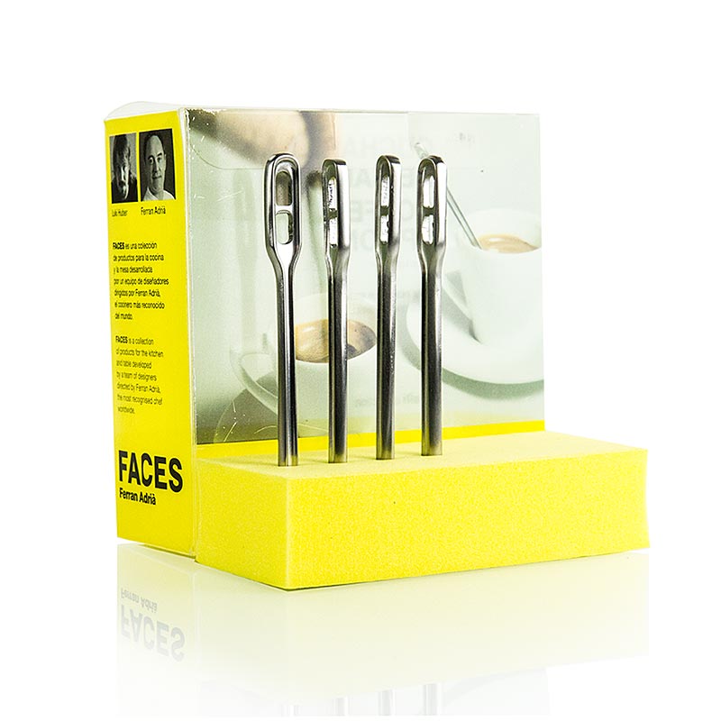 Colher de cafe, Rostos, Colher de cafe, FA - 104 - 4 pedacos - caixa