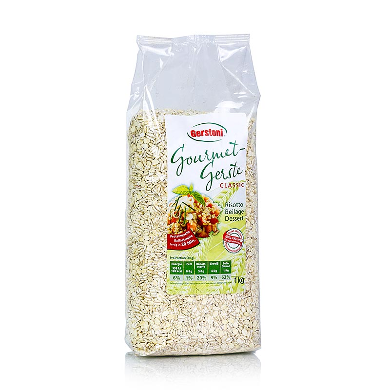 Gerstoni Gourmet Barley - Classic (cebada perlada de tamano mediano) - 1 kg - bolsa