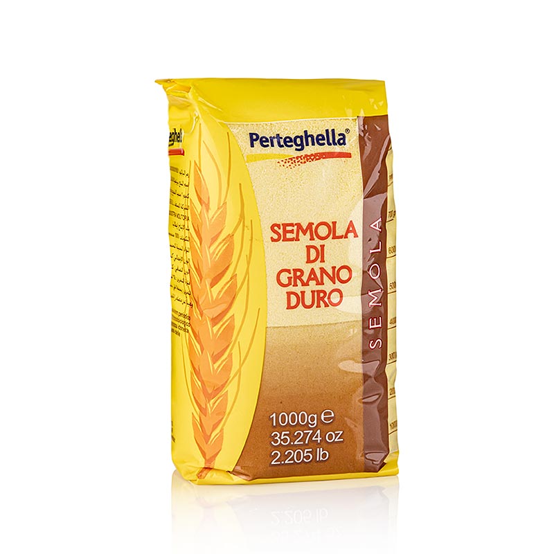 Semola de trigo duro - Semola di Grano Duro, para massas lisas e nhoques - 1 kg - Bolsa
