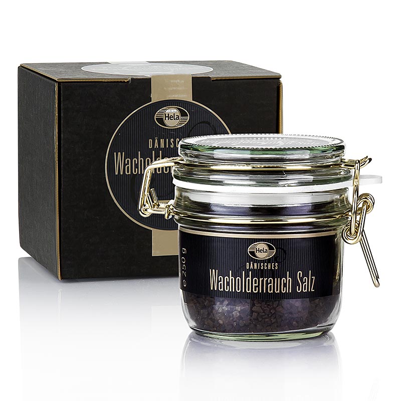 Dänisches Wacholderrauch Salz, Hela - 250 g - Glas Dänisches Wacholderrauch Salz, Hela - 250 g - Glas