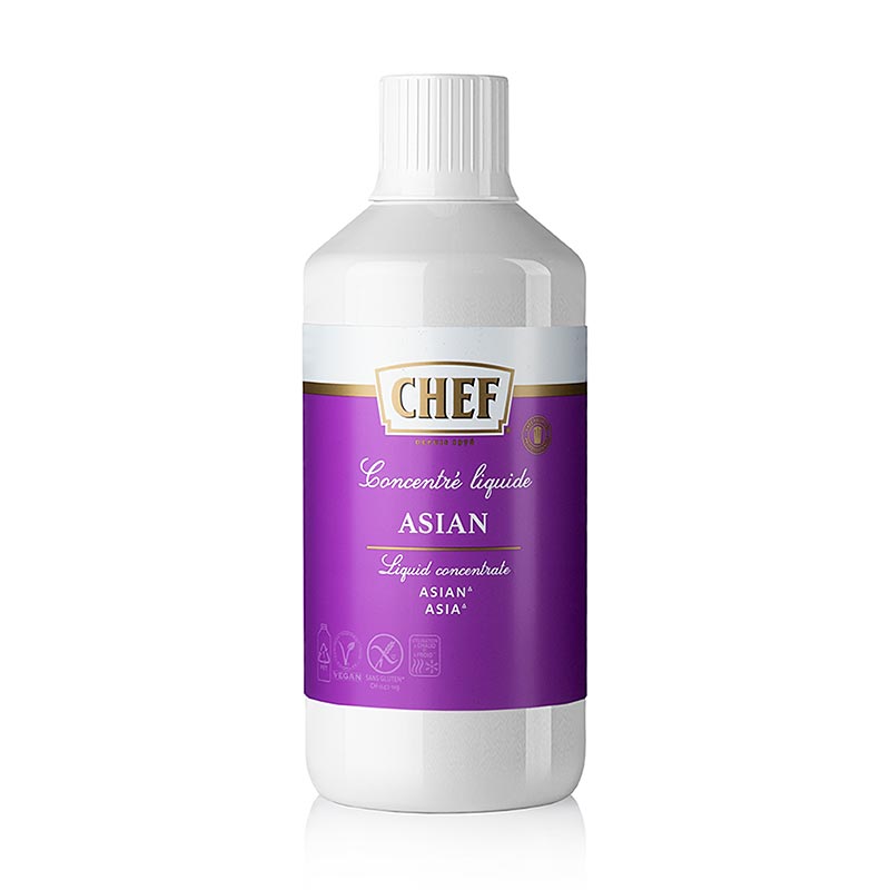 CHEF Premium kjarnfodhur - Asiusodh, fljotandi, i ca 34 litra - 980ml - PE flaska