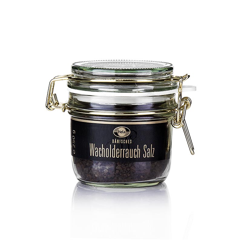 Dänisches Wacholderrauch Salz, Hela - 250 g - Glas Dänisches Wacholderrauch Salz, Hela - 250 g - Glas