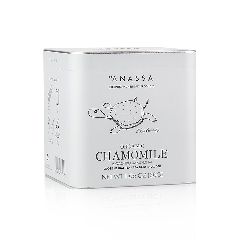 ANASSA Chamomile Tea (te de manzanilla), suelto con 20 bolsitas, ecologico - 30g - embalar