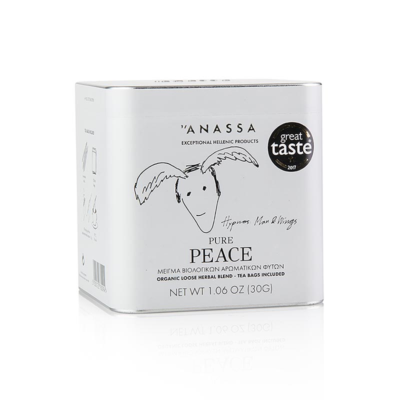 ANASSA Pure Peace Tea (teh herbal), bubuk isi 20 kantong, organik - 30 gram - mengemas