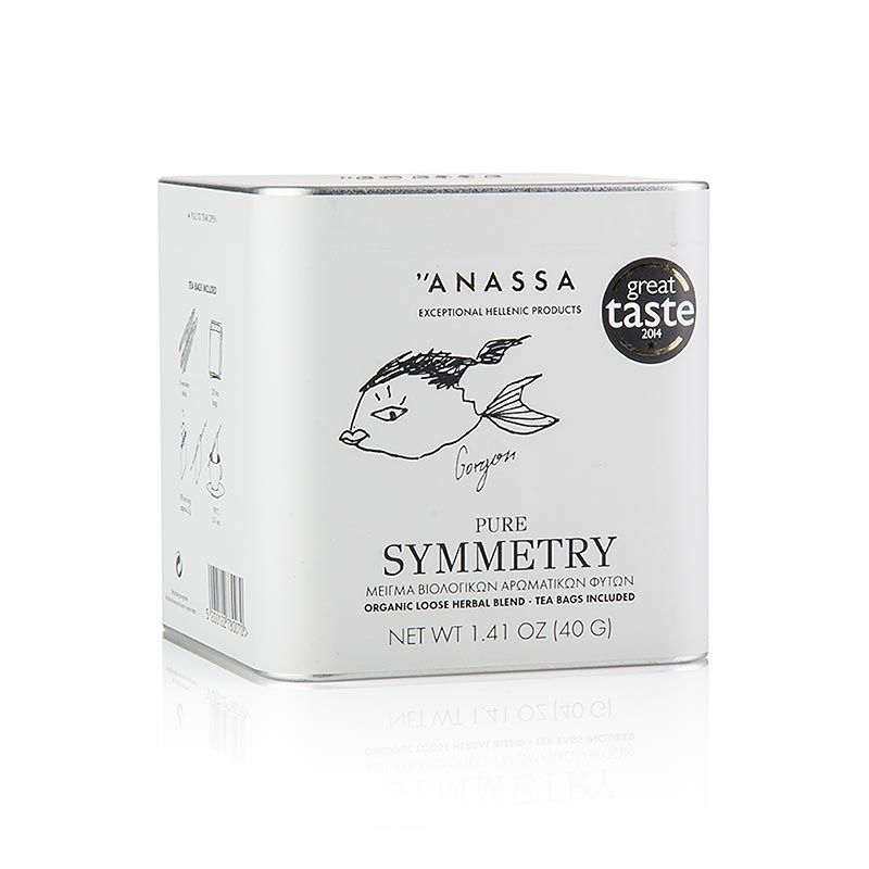 ANASSA Pure Symmetry Tea (te de hierbas), suelto con 20 bolsitas, organico - 40g - embalar
