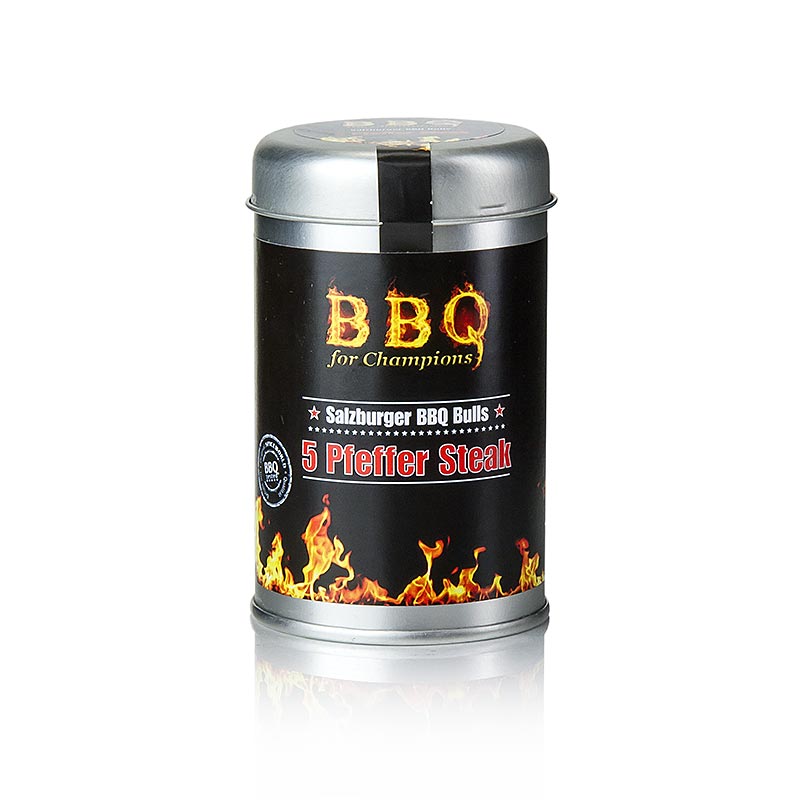Spiceworld 5-Pfeffer-Steak, Gewürzzubereitung, Streudose - 90 g - Dose Spiceworld 5-Pfeffer-Steak, Gewürzzubereitung, Streudose - 90 g - Dose