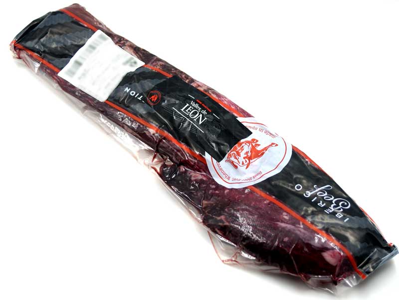 Fillet daging lembu 25 hari kering berumur 4 / 5 tanpa rantai, daging lembu, daging, Valle de Leon dari Sepanyol - lebih kurang 2.5 kg - vakum