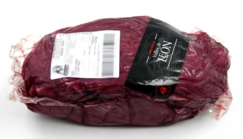 Bife de novilha, 4 pecas em um saco, carne bovina, carne, Valle de Leon da Espanha - aproximadamente 2,4 kg - vacuo