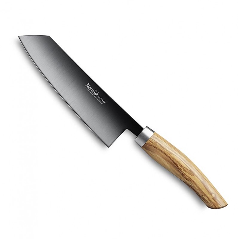 Cuchillo cocinero Nesmuk Janus, 140mm, mango de madera de olivo - 1 pieza - caja