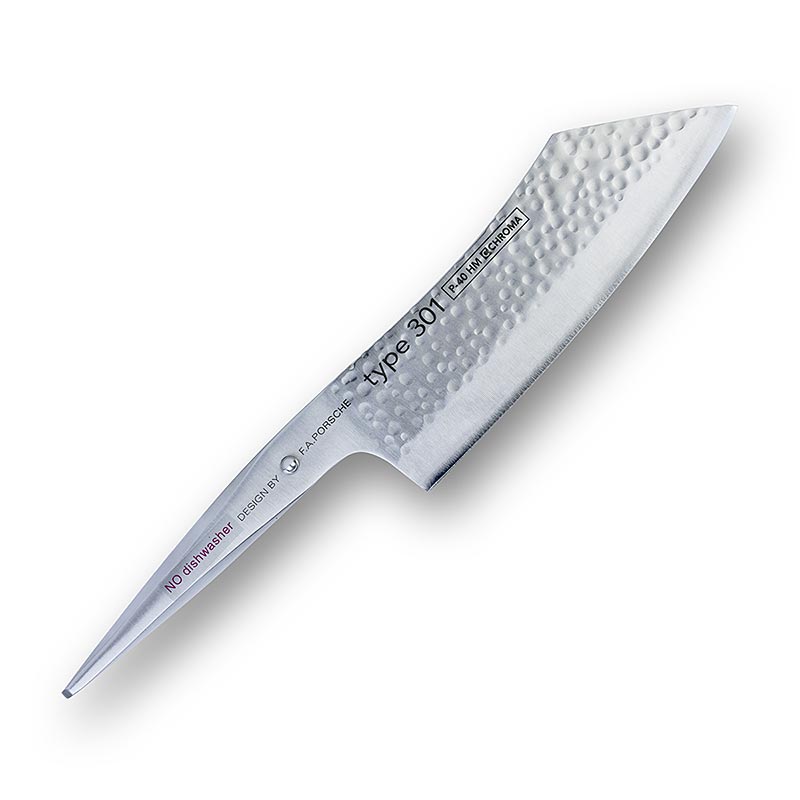 Faca Santoku Hakata Chroma tipo 301 P - 40, acabamento martelado - Design de FA Porsche - 1 pedaco - Caixa de madeira