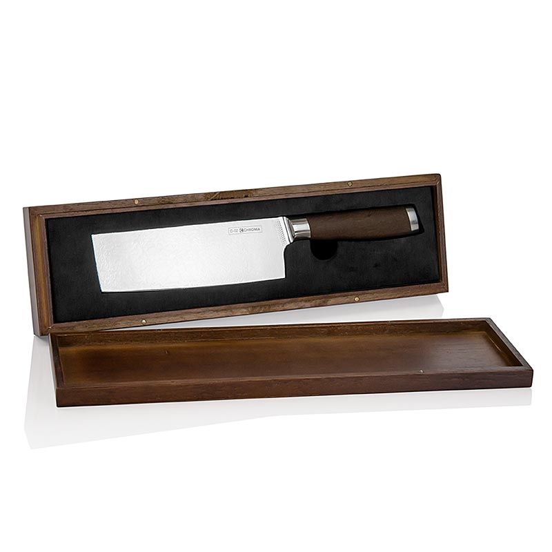 Chroma Dorimu D-02, cuchillo Nakiri, 17 cm, damasco entero - 1 pieza - caja
