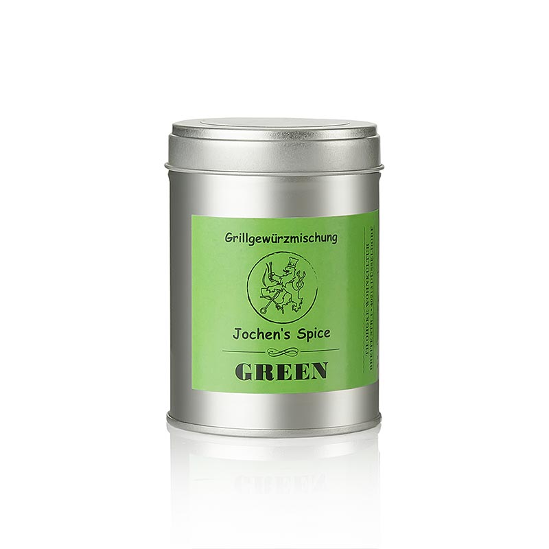 Jochens Spice GREEN, Gewürzmischung für dunkles Fleisch - 120 g - Karton Jochens Spice GREEN, Gewürzmischung für dunkles Fleisch - 120 g - Karton