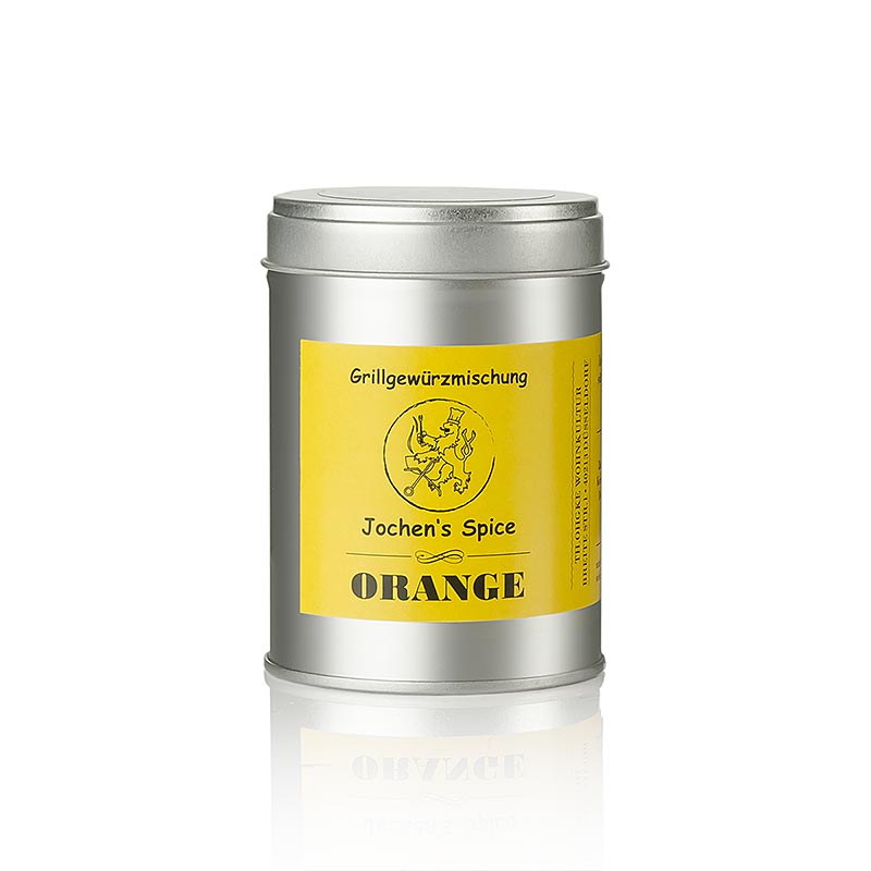 Jochens Spice ORANGE, Gewürzmischung für Schwein und Gemüse - 120 g - Karton Jochens Spice ORANGE, Gewürzmischung für Schwein und Gemüse - 120 g - Karton