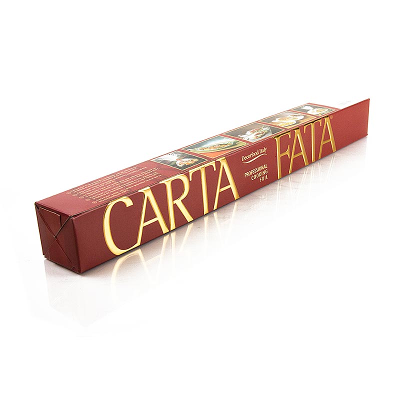 CARTA FATA® matlagnings- och stekfolie, varmebestandig upp till 220°C, 50 cm x 25 m - 1 rulle, 25 m - Kartong