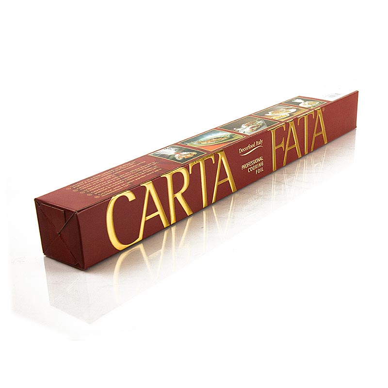 CARTA FATA® foglio per cottura e frittura, resistente al calore fino a 220°C, 50 cm x 50 m - 1 rotolo, 50 mt - Cartone