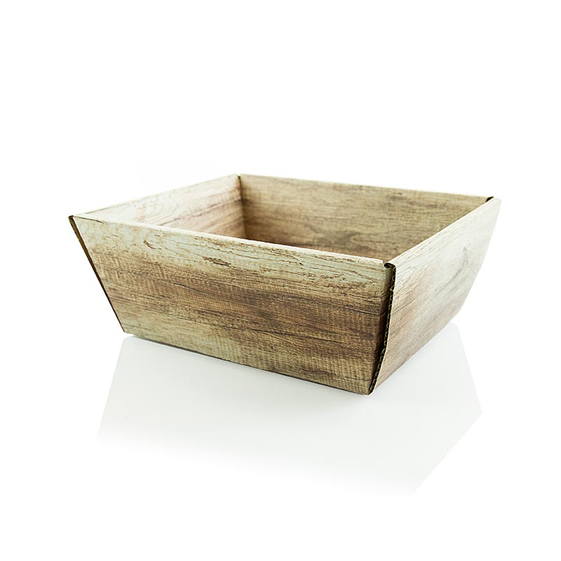 Cesta de regalo, cuadrada, madera, -pequena-, 190 x 140 x 110 mm - 1 pieza - Perder