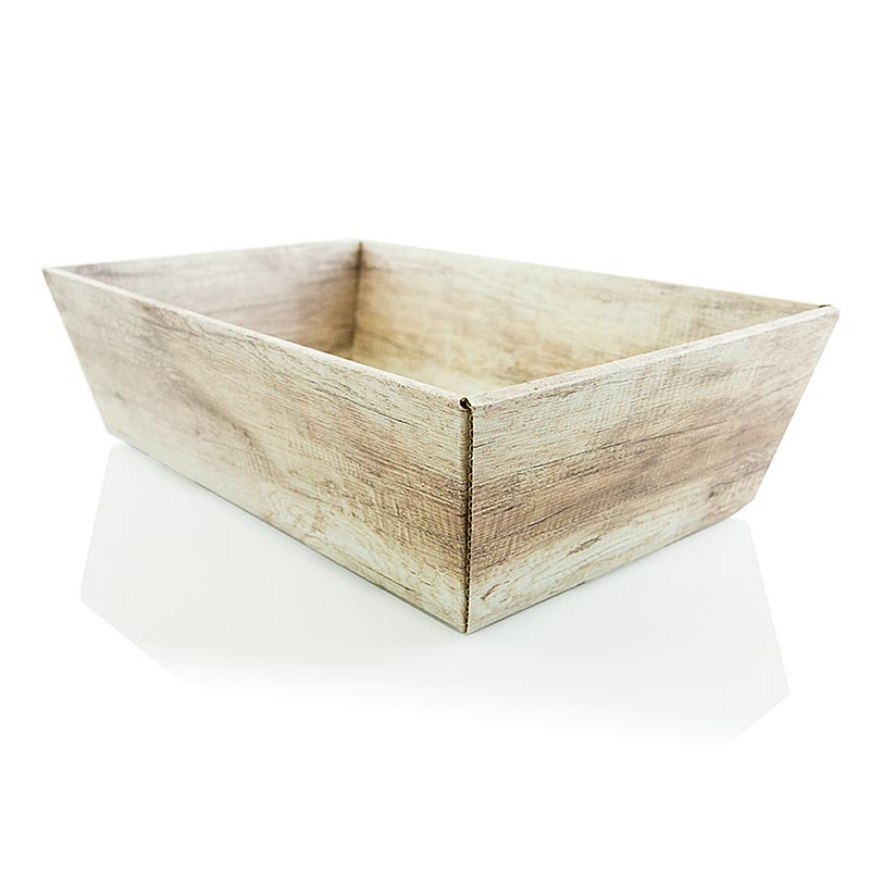 Cesta de regalo, cuadrada, madera, mediana, 330 x 190 x 110 mm - 1 pieza - Perder