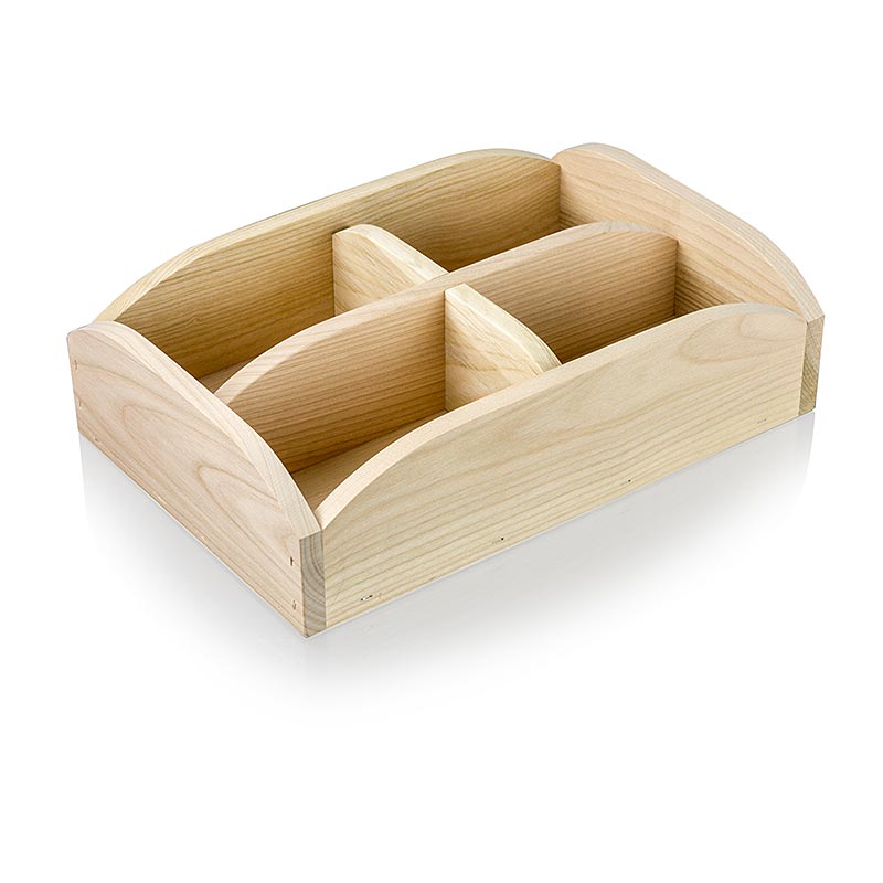 Cuenco para pan de madera, 30x20x8 cm para 4 panes pequenos o 1 grande - 1 pieza - bolsa